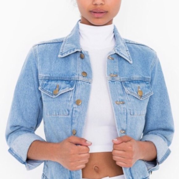 American Apparel Jackets & Coats American Apparel Denim Jacket In Light Blue Wash 9sy2k